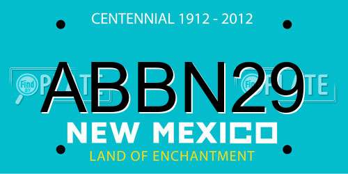 ABBN29 New Mexico License Plate