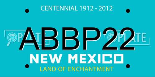 ABBP22 New Mexico License Plate