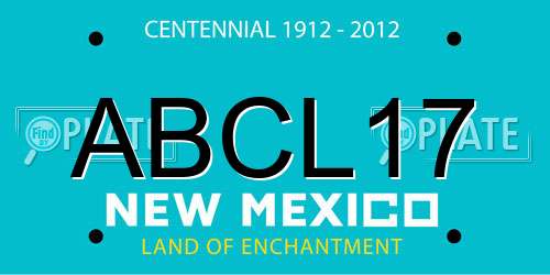 ABCL17 New Mexico License Plate