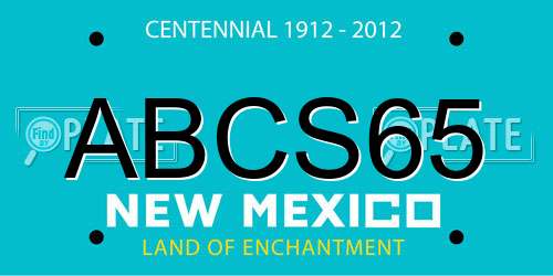 ABCS65 New Mexico License Plate