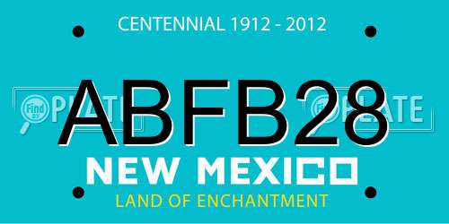 ABFB28 New Mexico License Plate