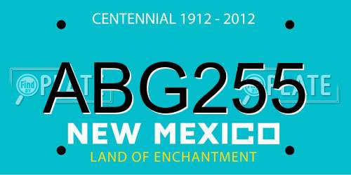 ABG255 New Mexico License Plate