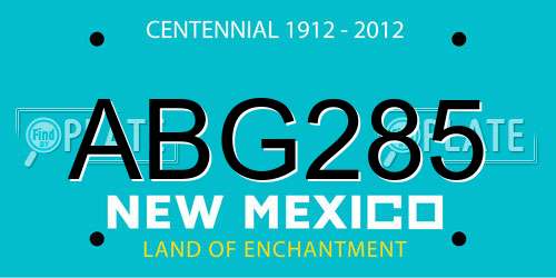 ABG285 New Mexico License Plate