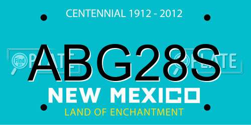 ABG28S New Mexico License Plate