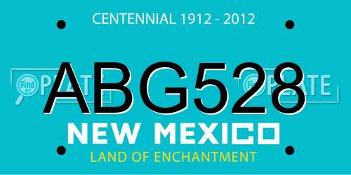 ABG528 New Mexico License Plate