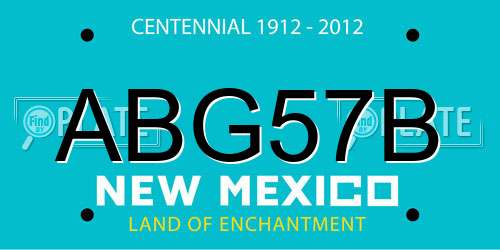 ABG57B New Mexico License Plate