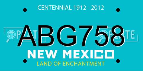 ABG758 New Mexico License Plate