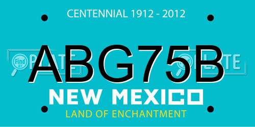 ABG75B New Mexico License Plate