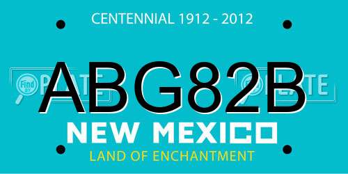 ABG82B New Mexico License Plate