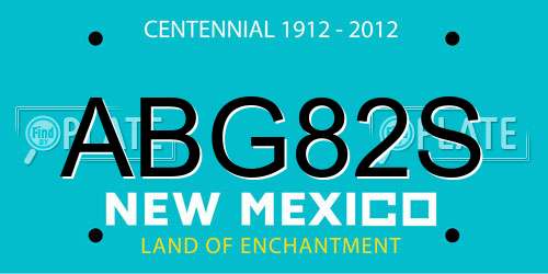 ABG82S New Mexico License Plate