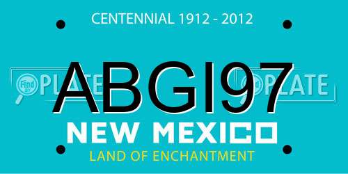 ABGI97 New Mexico License Plate