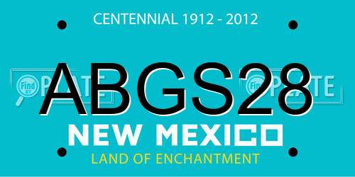 ABGS28 New Mexico License Plate