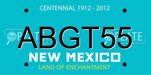 ABGT55 New Mexico License Plate
