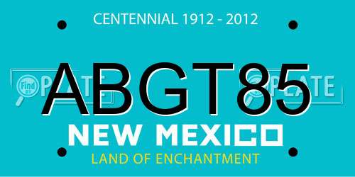 ABGT85 New Mexico License Plate