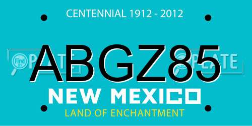 ABGZ85 New Mexico License Plate