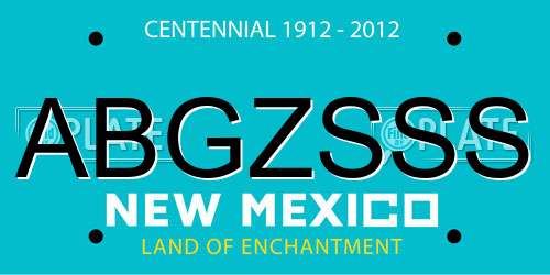 ABGZSSS New Mexico License Plate