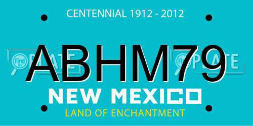 ABHM79 New Mexico License Plate