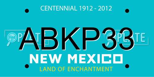 ABKP33 New Mexico License Plate