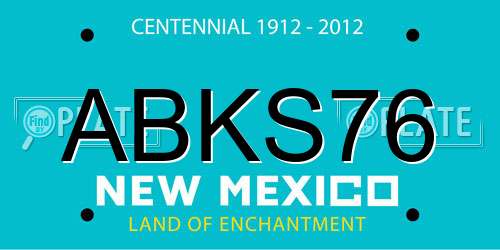 ABKS76 New Mexico License Plate