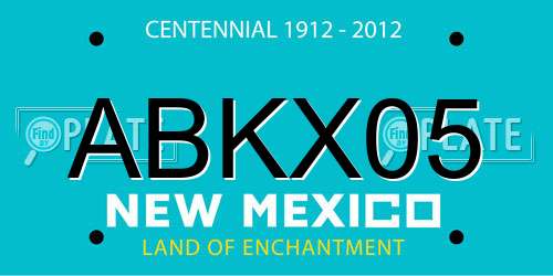 ABKX05 New Mexico License Plate