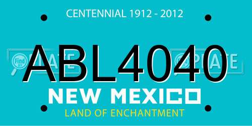 ABL4040 New Mexico License Plate