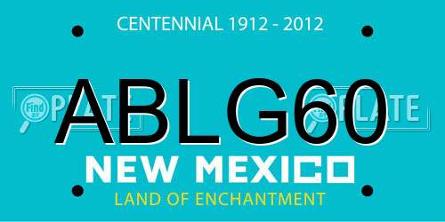 ABLG60 New Mexico License Plate