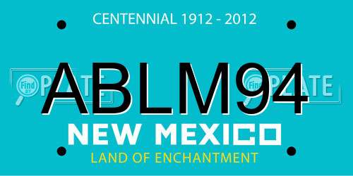 ABLM94 New Mexico License Plate