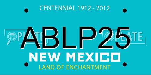 ABLP25 New Mexico License Plate