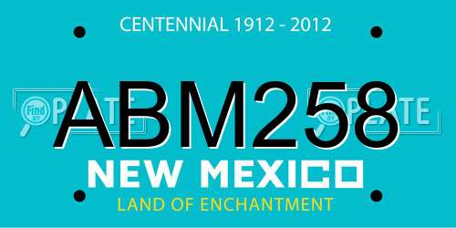 ABM258 New Mexico License Plate