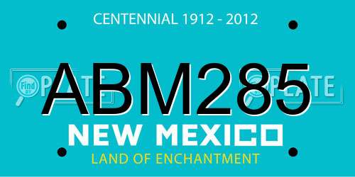 ABM285 New Mexico License Plate