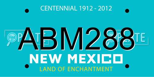 ABM288 New Mexico License Plate