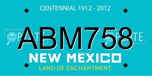 ABM758 New Mexico License Plate