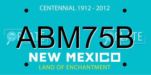 ABM75B New Mexico License Plate