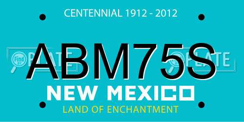 ABM75S New Mexico License Plate