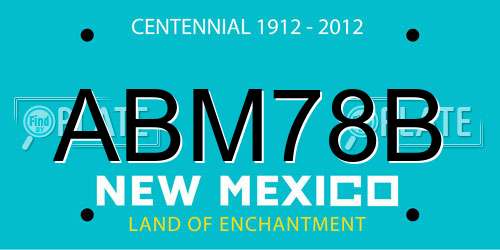 ABM78B New Mexico License Plate