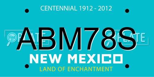 ABM78S New Mexico License Plate