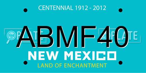 ABMF40 New Mexico License Plate