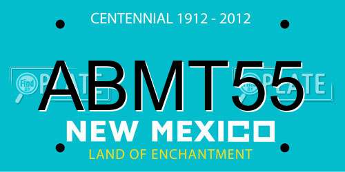 ABMT55 New Mexico License Plate