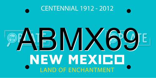 ABMX69 New Mexico License Plate