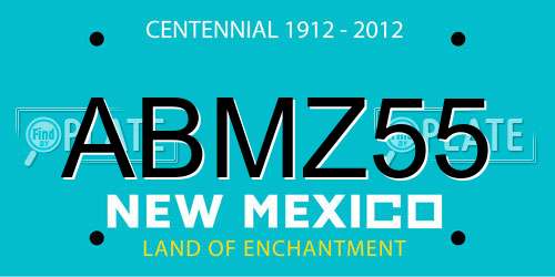 ABMZ55 New Mexico License Plate