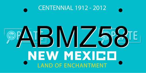 ABMZ58 New Mexico License Plate