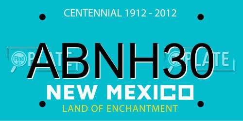 ABNH30 New Mexico License Plate