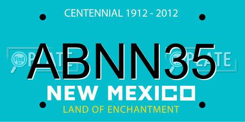 ABNN35 New Mexico License Plate