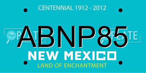 ABNP85 New Mexico License Plate
