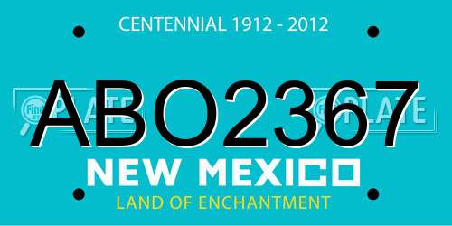 ABO2367 New Mexico License Plate