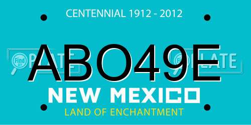 ABO49E New Mexico License Plate