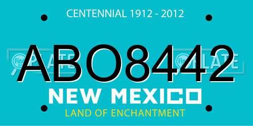 ABO8442 New Mexico License Plate