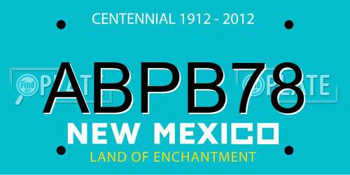 ABPB78 New Mexico License Plate