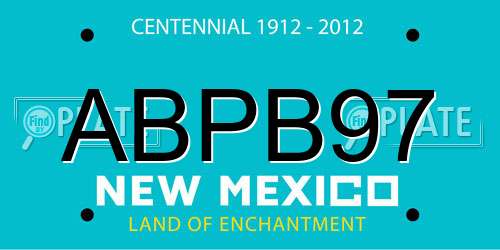 ABPB97 New Mexico License Plate