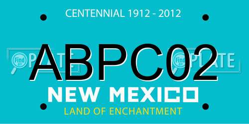 ABPC02 New Mexico License Plate